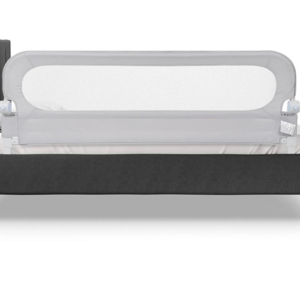 Large 59’ Gray and White Baby Bed Rail Guard
